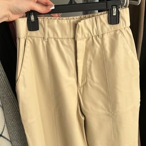 Zara Pleather Wide Leg Trousers